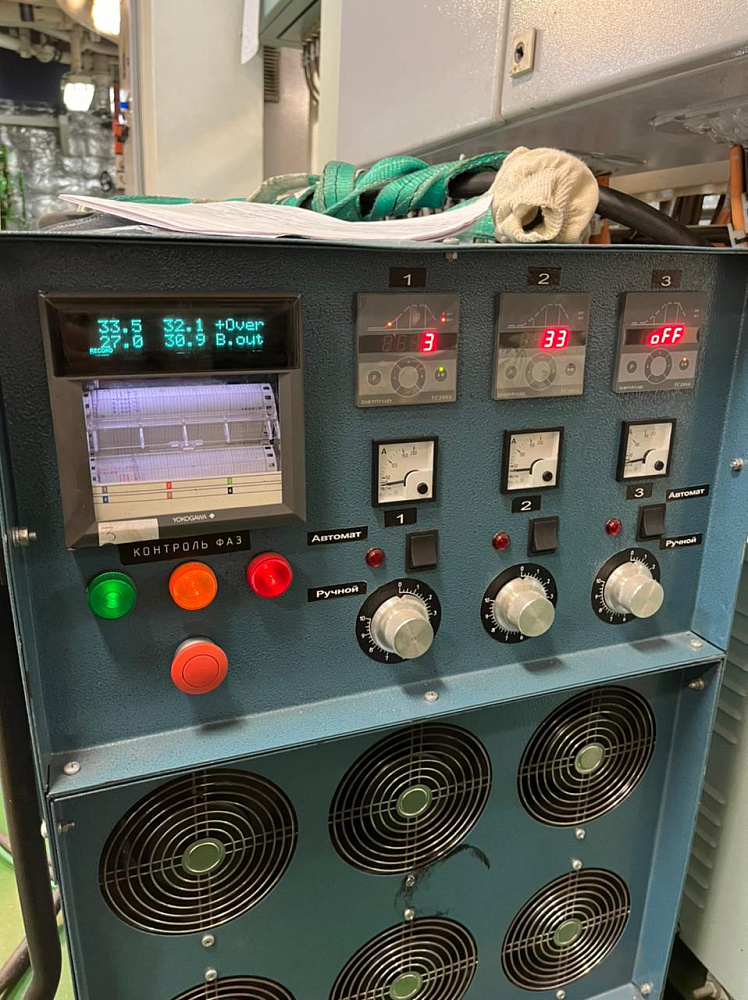 Восстановление шейки коленчатого вала главного двигателя ВДГ BERGEN B32:40L9P-CD на ТБС "Бия"